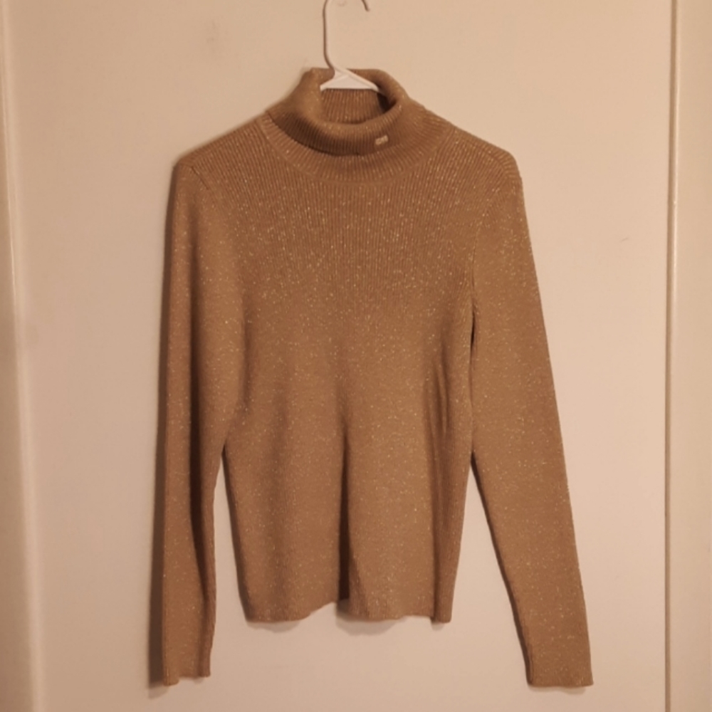 Ralph Lauren Gold Sparkle Sweater Top